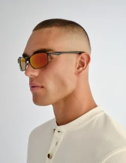 LEEDERVILLE BLACK WRAP SUNGLASSES