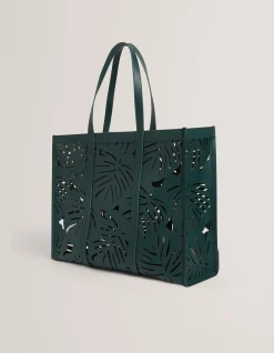 Leiian Leaf Detail Laser Cut XL Tote