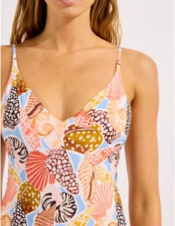 LEILANI V Neck One Piece Swimsuit