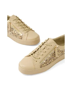 Lelah Zip Detail Leopard Panel Trainers