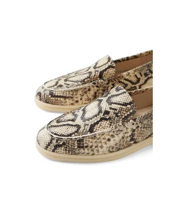 Lemmy Snake Embossed Leather Loafers