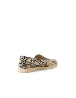 Lemmy Snake Embossed Leather Loafers