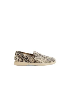 Lemmy Snake Embossed Leather Loafers