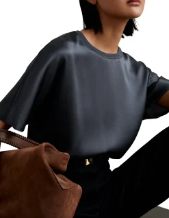 Lena Relaxed Short Sleeve Dressy T-Shirt