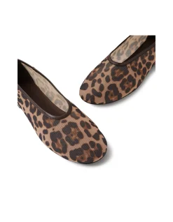 Lennen Mesh Leopard Print Ballet Flats