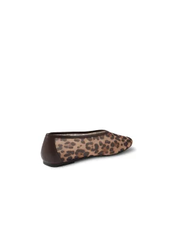 Lennen Mesh Leopard Print Ballet Flats