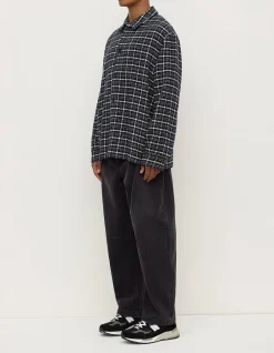 Leo Check Long Sleeve Shirt True Navy/Cream