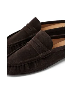 Lermo Suede Penny Loafer Mules