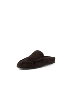 Lermo Suede Penny Loafer Mules