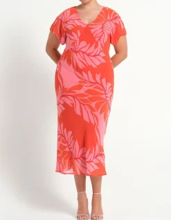 LEYLA CHIFFON MIDI DRESS