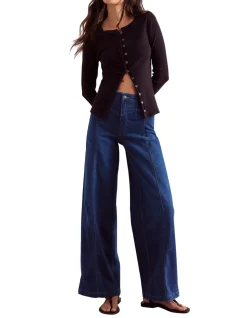 Libre High Rise Wide Leg Denim Jeans