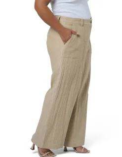 Lila Linen Wide Leg Crop Pant