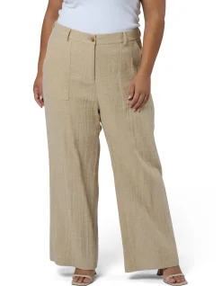 Lila Linen Wide Leg Crop Pant