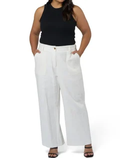 Lila Linen High Waist Wide Leg Pant