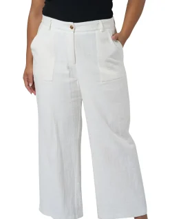 Lila Linen High Waist Wide Leg Pant