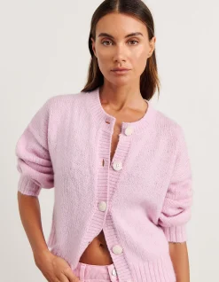 LILY FLUFFY KNIT LONG SLEEVE CARDIGAN