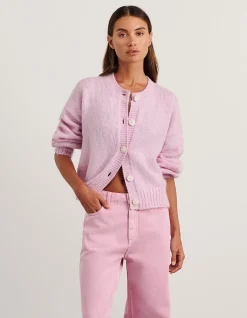 LILY FLUFFY KNIT LONG SLEEVE CARDIGAN