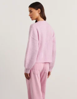 LILY FLUFFY KNIT LONG SLEEVE CARDIGAN