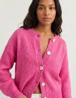 LILY FLUFFY KNIT LONG SLEEVE CARDIGAN