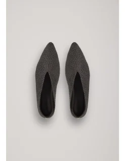 Lima Woven Leather Elongated Toe Flat
