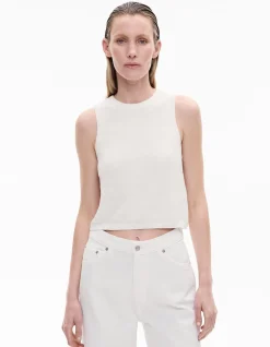 Linen Crew Knit Tank