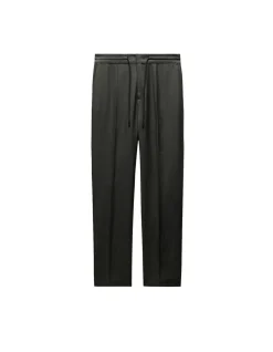 Linen Blend Drawstring Pants