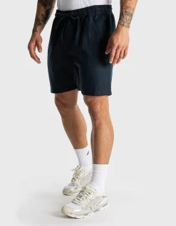 LINEN COTTON BLEND PULL ON SHORT