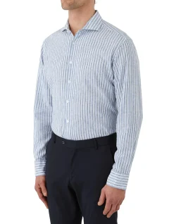 Linen Cotton Stripe Shirt
