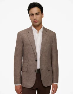 Linen Cotton Textured Blazer