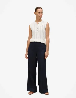 Linen Pintucked Pant