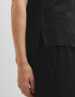 Linen Scoop Neck Tank