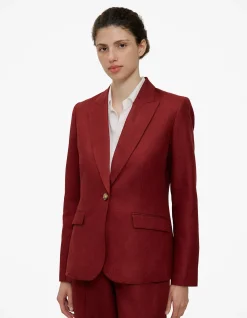 Linen Twill Single Breasted Blazer