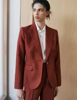 Linen Twill Single Breasted Blazer