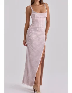 'LINI'LACE MESH MAXI DRESS