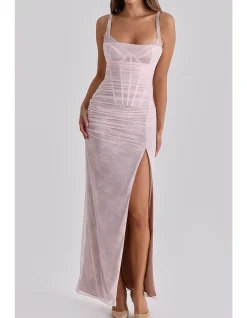 'LINI'LACE MESH MAXI DRESS
