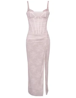 'LINI'LACE MESH MAXI DRESS