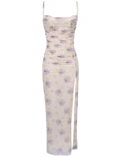 LINI'PEONY FLORAL PRINT MAXI DRESS