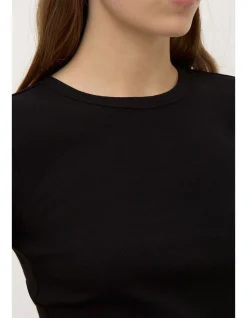 Linley Rib Tee Black