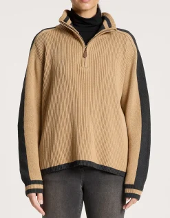 Liora Relaxed Cotton Zip Knit Jumper