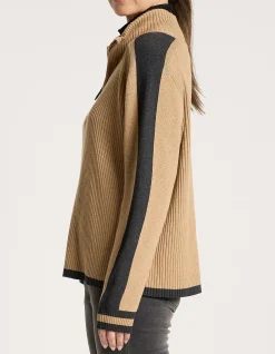 Liora Relaxed Cotton Zip Knit Jumper
