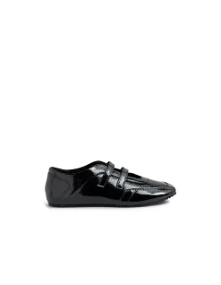 Lisarella Twin Strap Patent Leather Flats