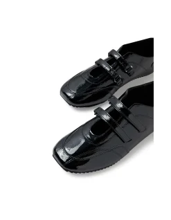 Lisarella Twin Strap Patent Leather Flats