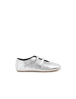 Lisarella Twin Strap Metallic Flat Shoes