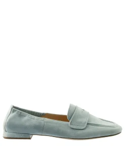 Liu Suede Block Heel Leather Loafer