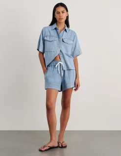 LOE DENIM SHORT SLEEVE SHIRT