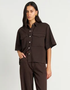 LOE DENIM SHORT SLEEVE SHIRT
