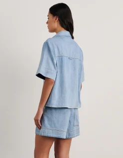 LOE DENIM SHORT SLEEVE SHIRT