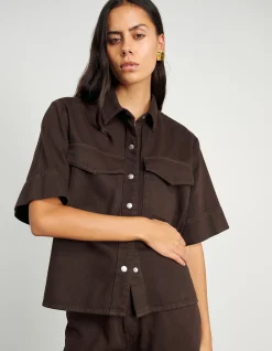 LOE DENIM SHORT SLEEVE SHIRT