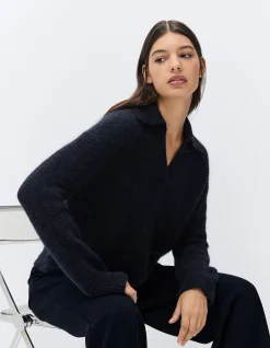 Lofty Collared Knit: Luxe Lofty Texture Relaxed Classic