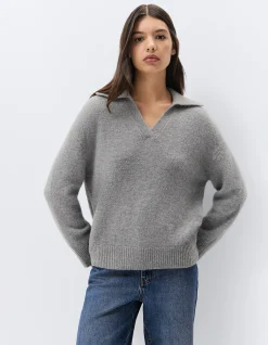 Lofty Collared Knit: Luxe Lofty Texture Relaxed Classic